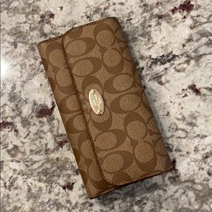 Coach trifold wallet